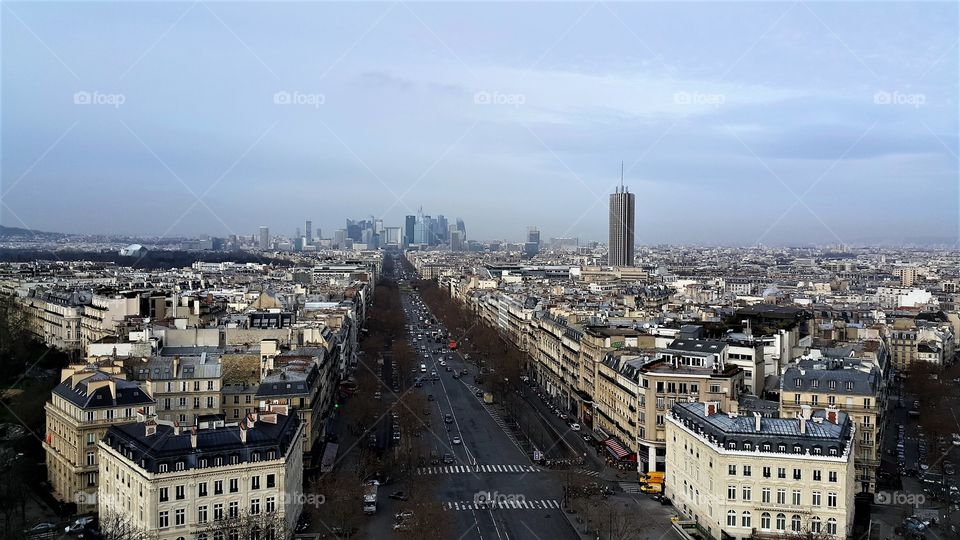 Panorama of Paris, France