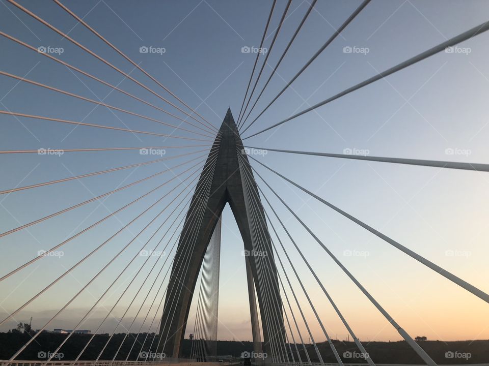 Morocco bridge sunset 