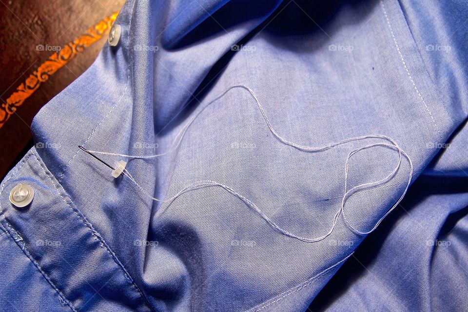 Sewing on button