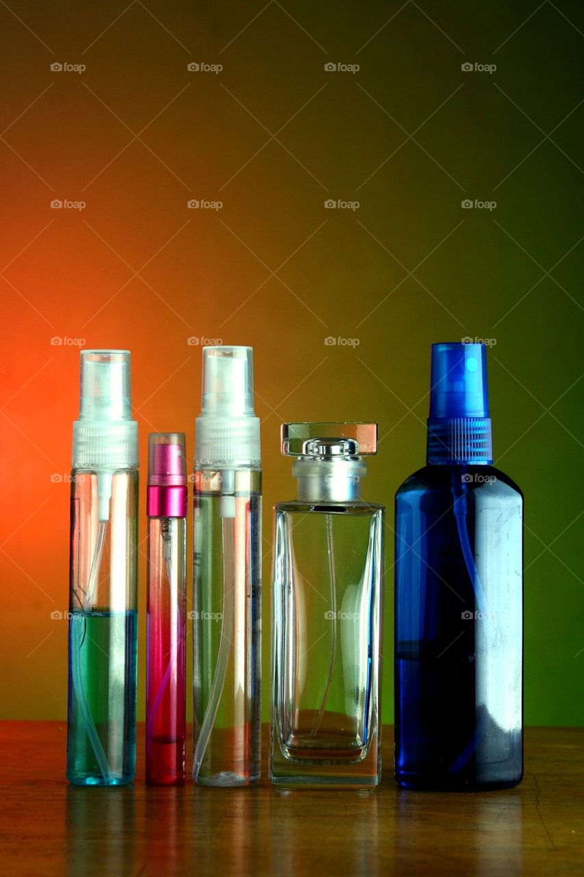 different perfume bottles