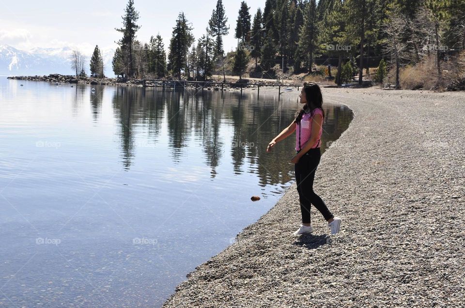 A lake in the middle of the forest