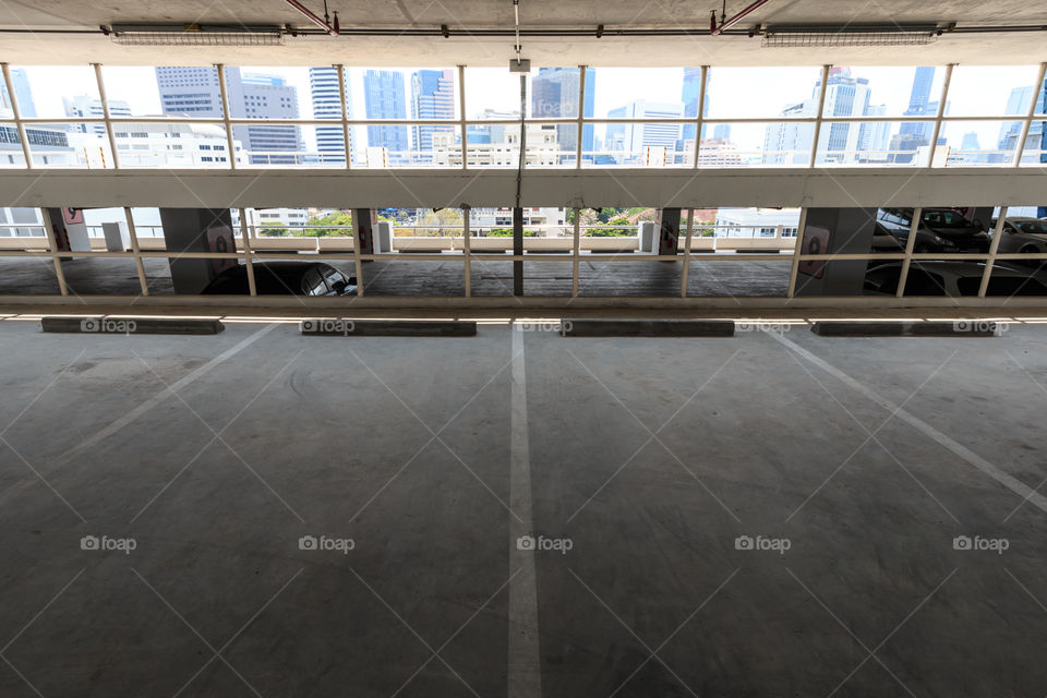 Parking lot inside the building 