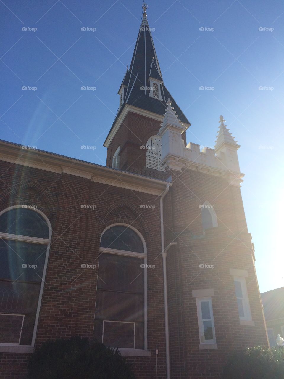 Steeples at sunset 