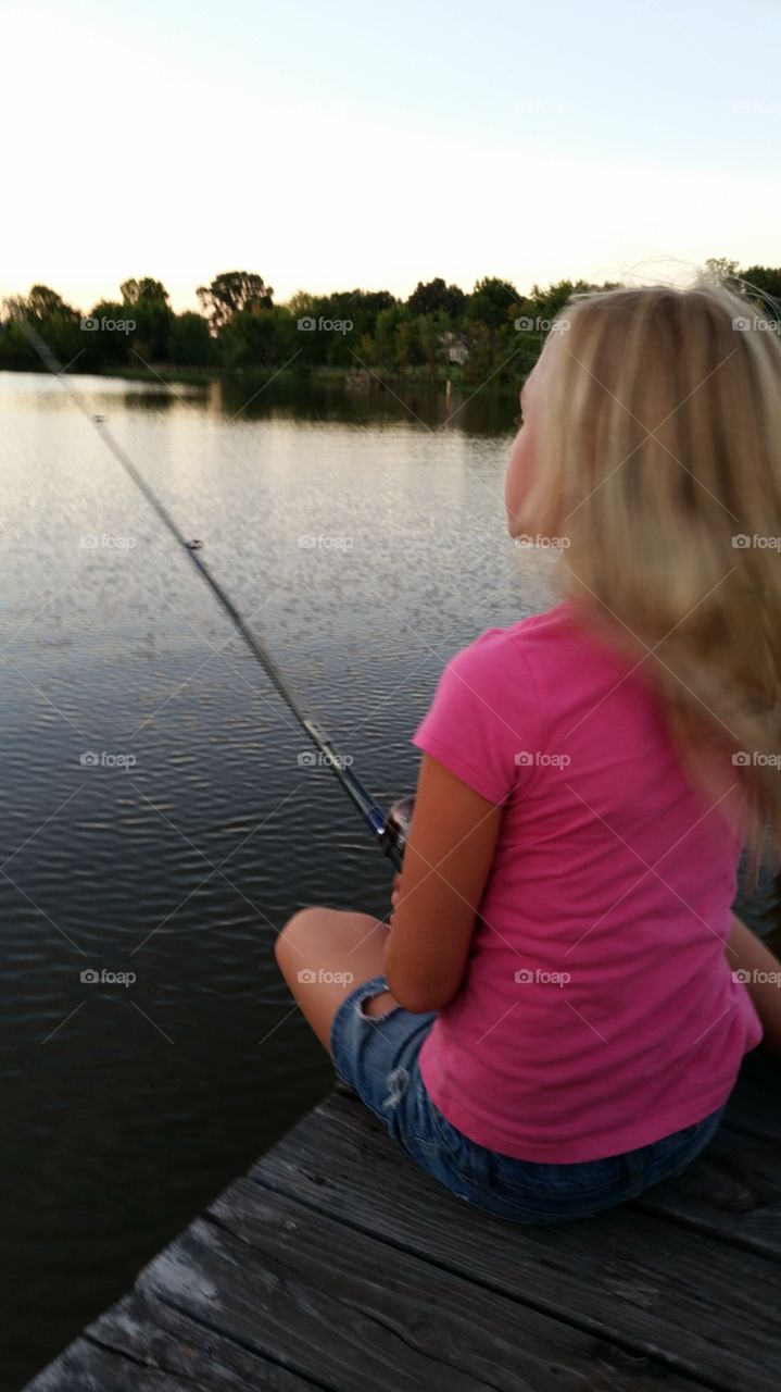 Fishing girl