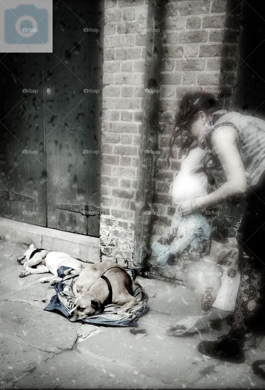 Alley life in the French Quarter