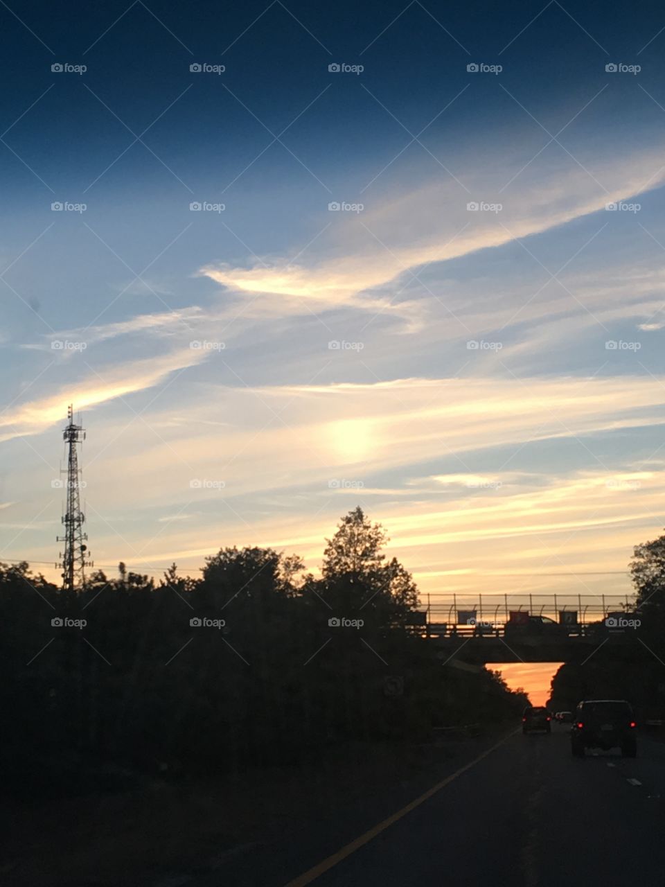 Misty clouds in a pretty sky