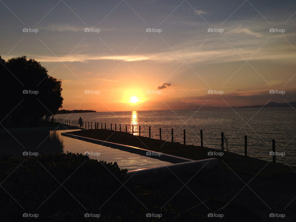 Sunset over Aegean Sea, Greece