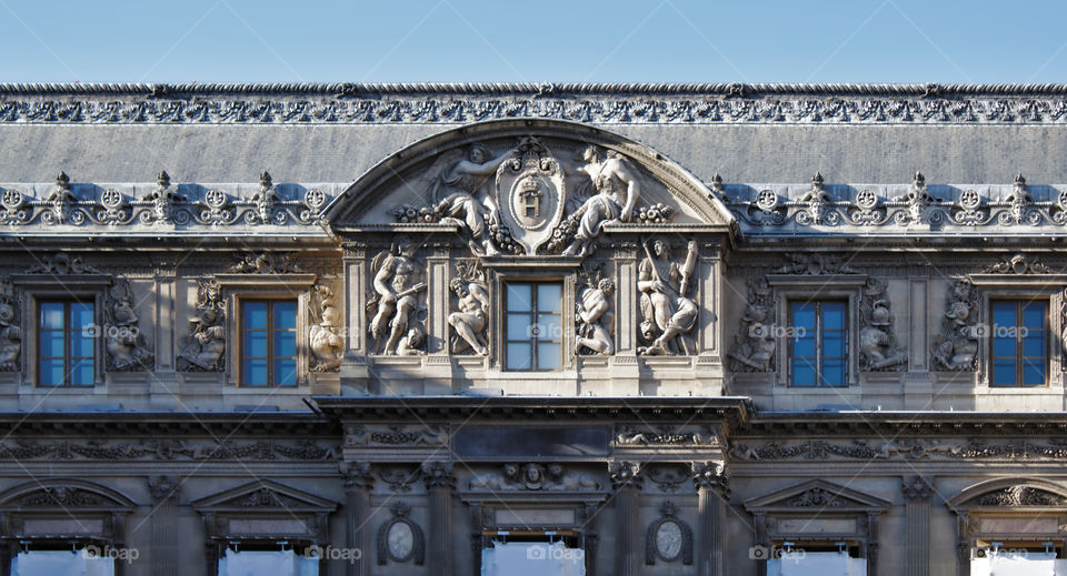 Facade of the Louvre museum