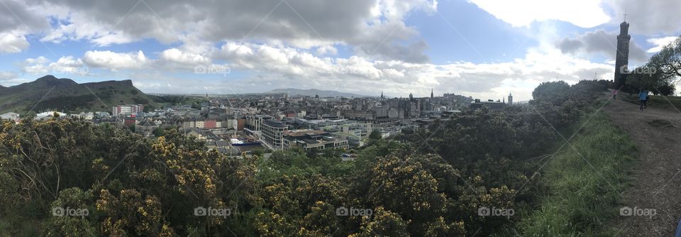 Panorama, Edinburgh Skyline & Cityscape, Scotland, UK