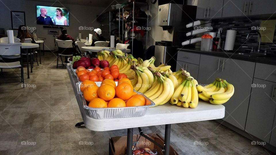 Fresh fruit Fridays day at work