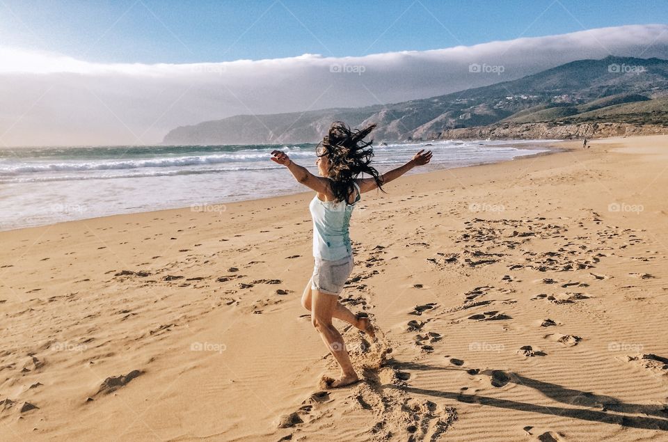 Dancing on the beach