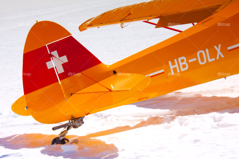 snow landscape travel airplane by cmosphotos