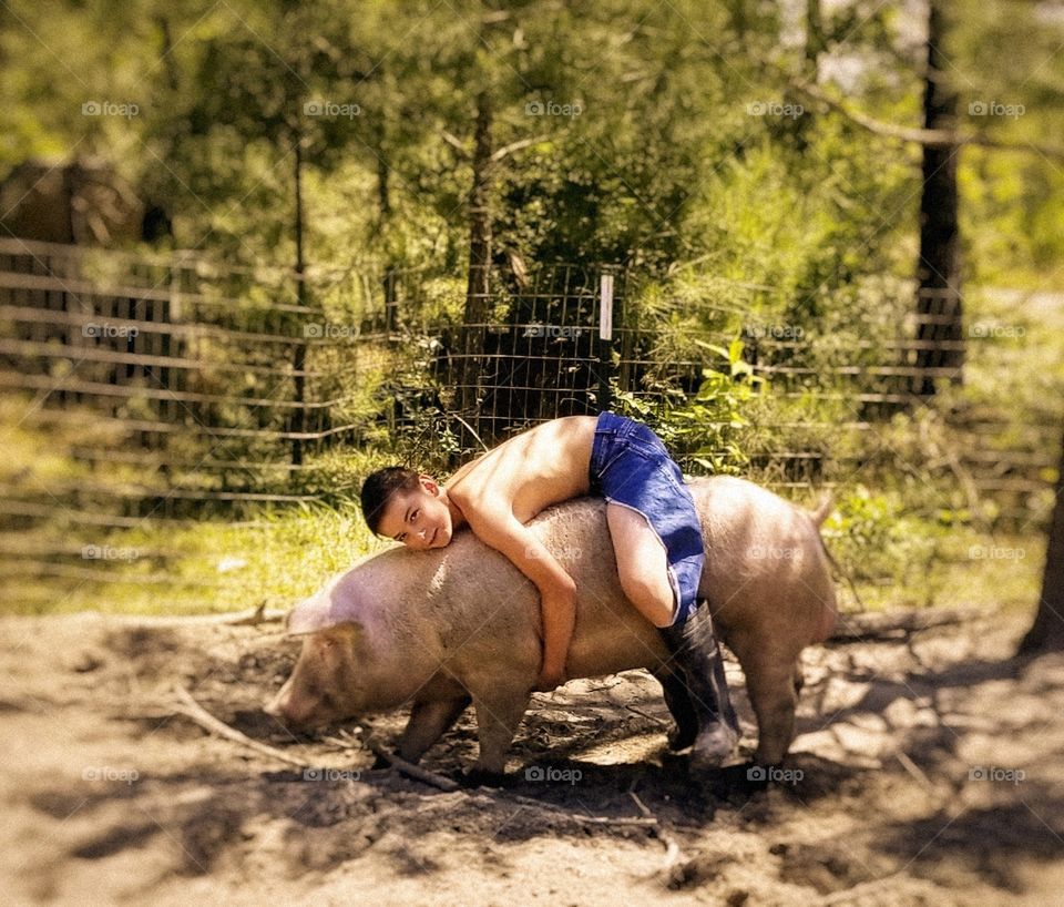A Boy & His Pig