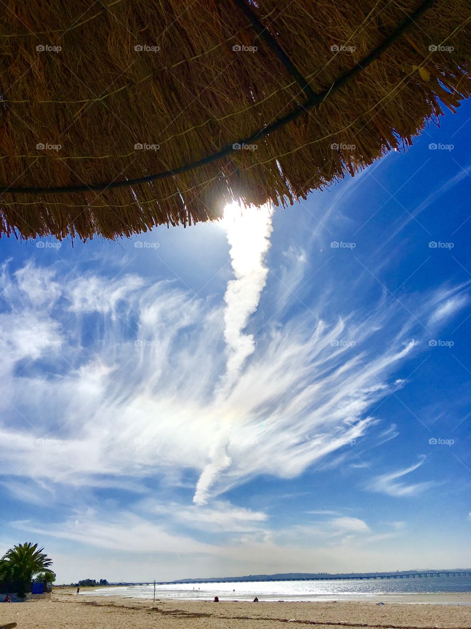 Beautiful sky & Umbrella shadow