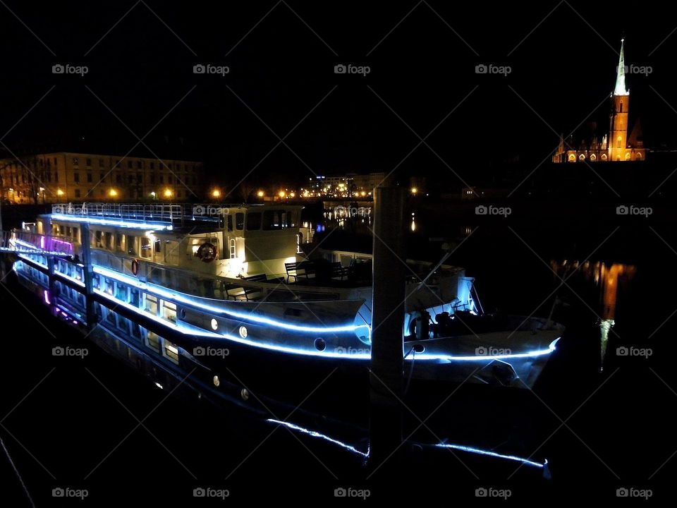 New year on a boat in Wroclaw