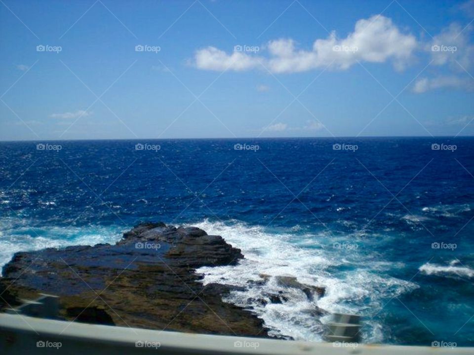 Blue waters in Hawaii