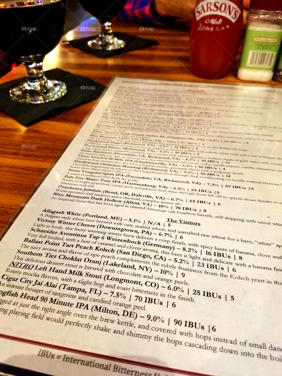 Fantastic draft beer list