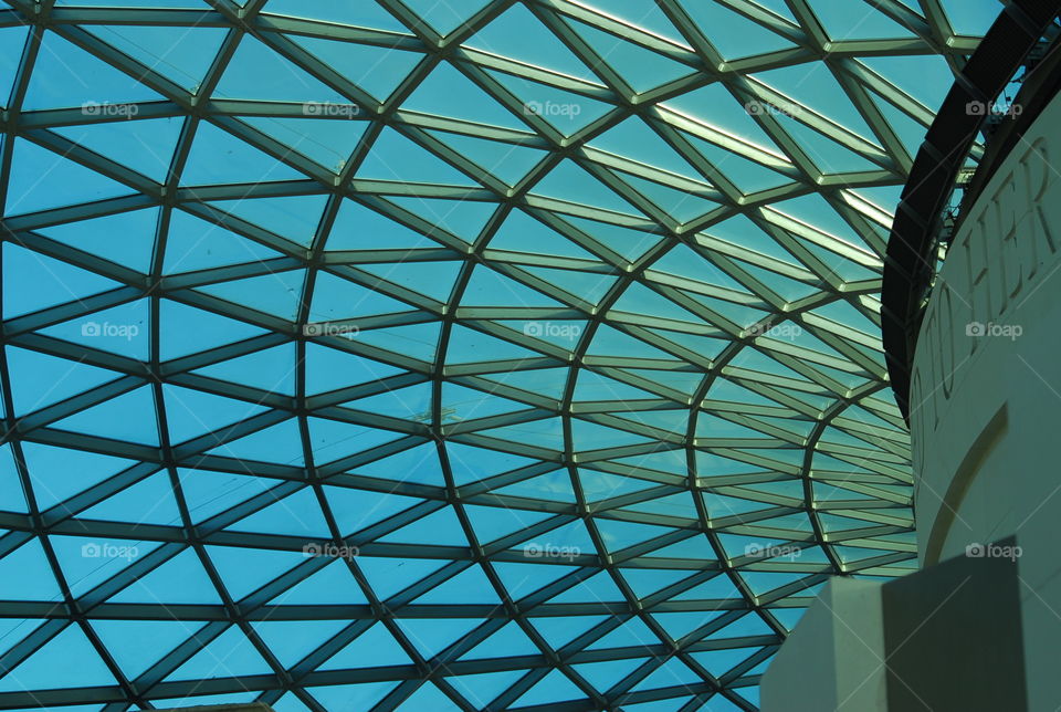 metal and glass roofing at the London Museum