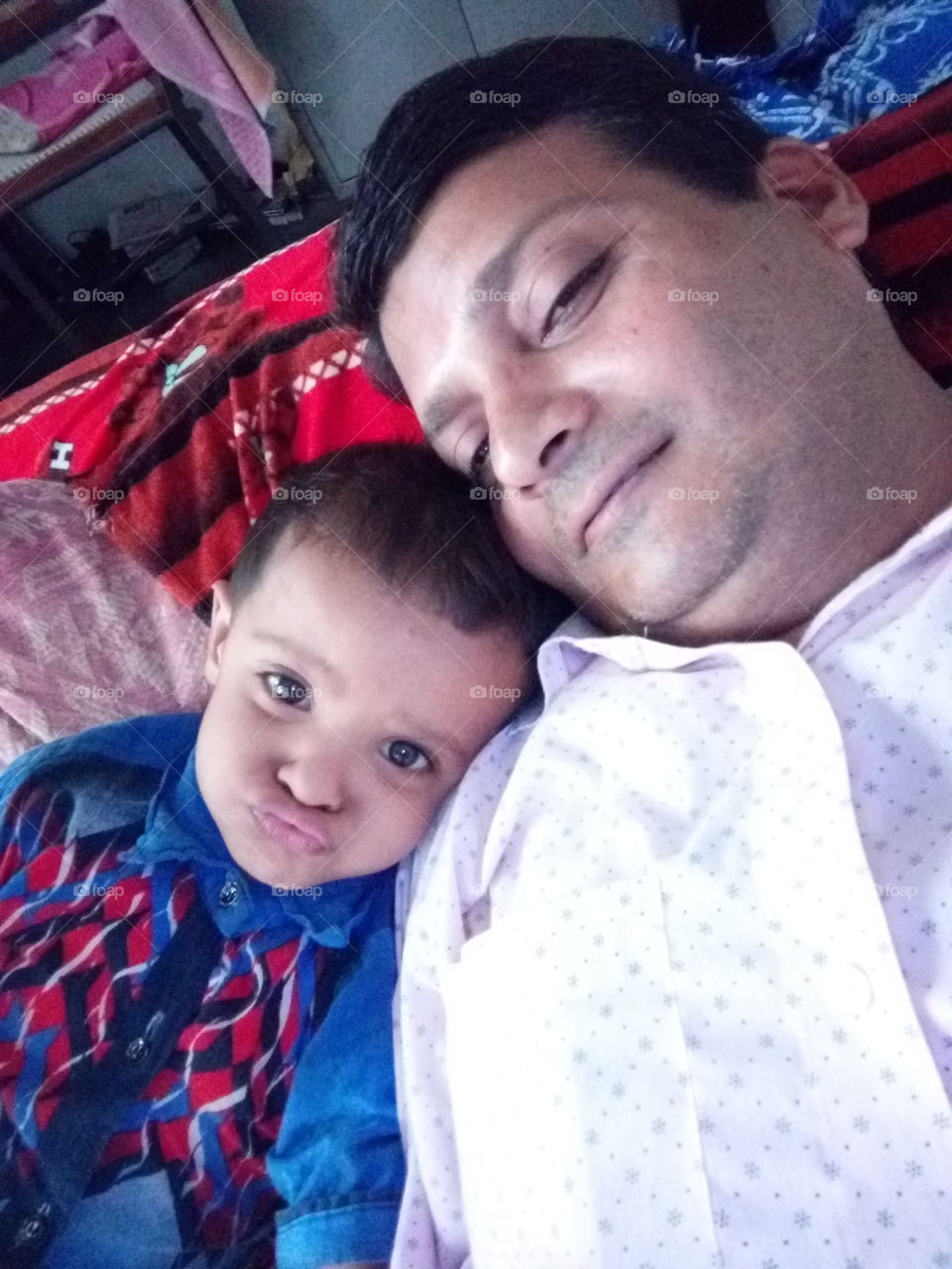 JOSHI123 WITH HIS LOVELY SON IN HAPPY MOMENTS AT HOME IN BATHINDA CITY.