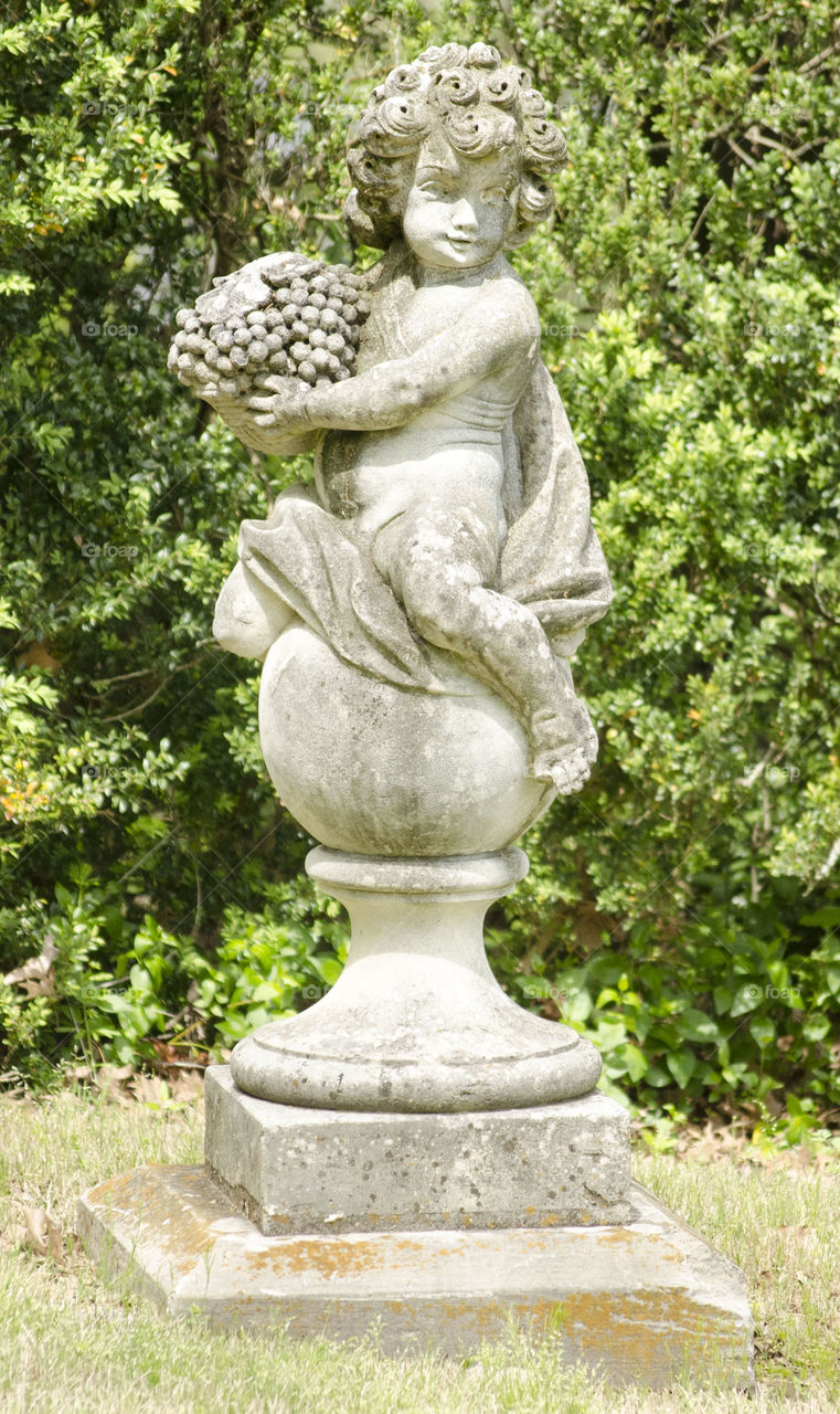 stone statue. statue in the garden 