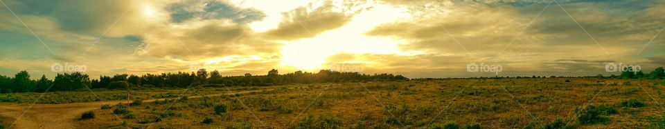 sunset at greenham common