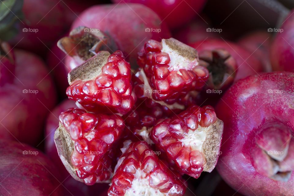 pomegranate close up view