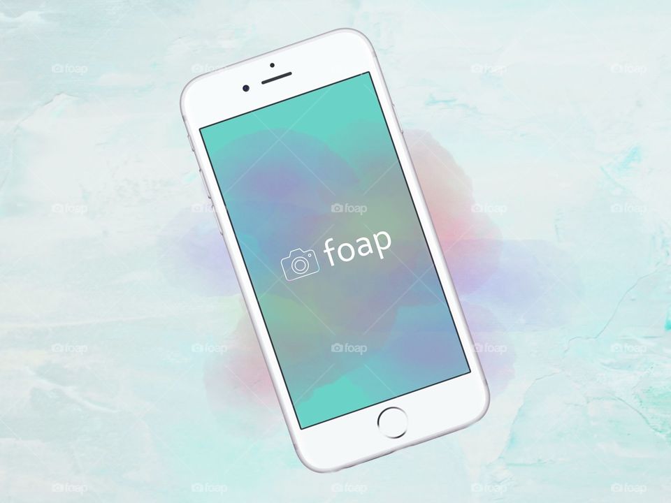 Foap logo on cell phone