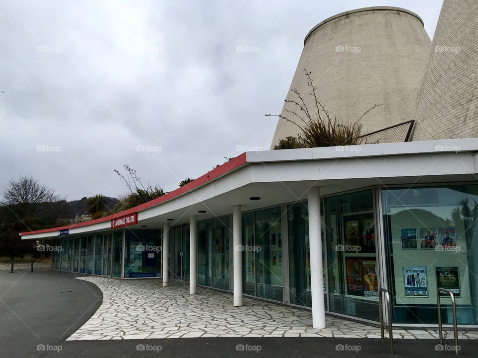 Lines, shapes and sky. The Landmark Theatre in Ilfracombe North Devon. Nearly lost to us, but saved by the community 