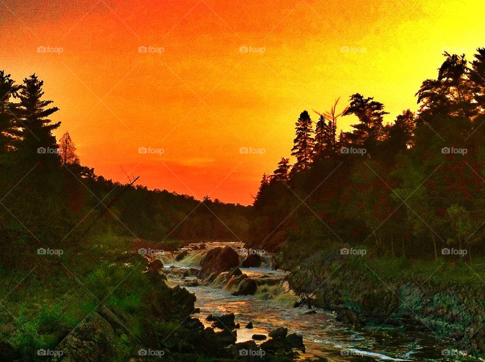 Orange over the River