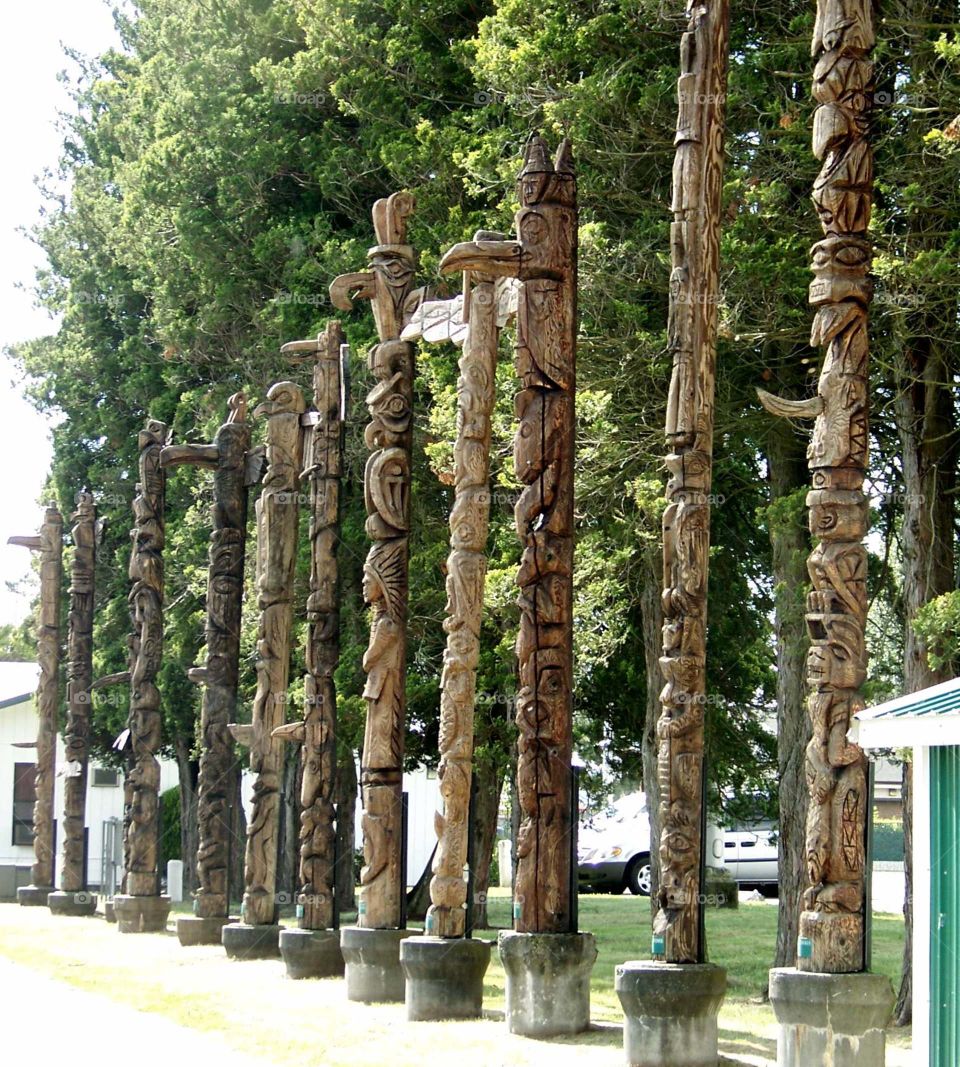 totem poles. totem poles