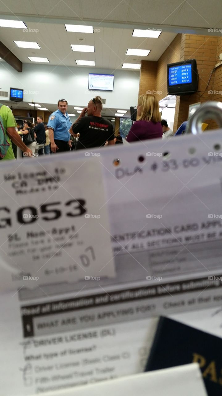 waiting at the DMV