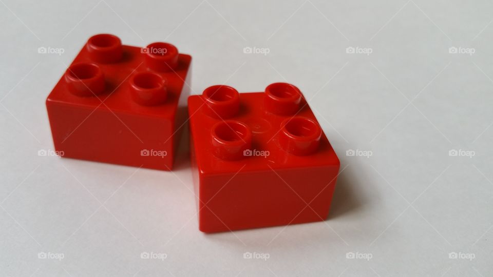Red building blocks