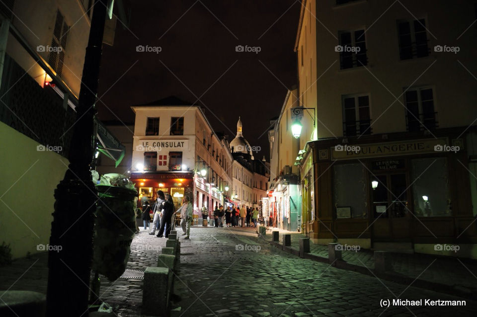 paris evening montmartre by mkmann