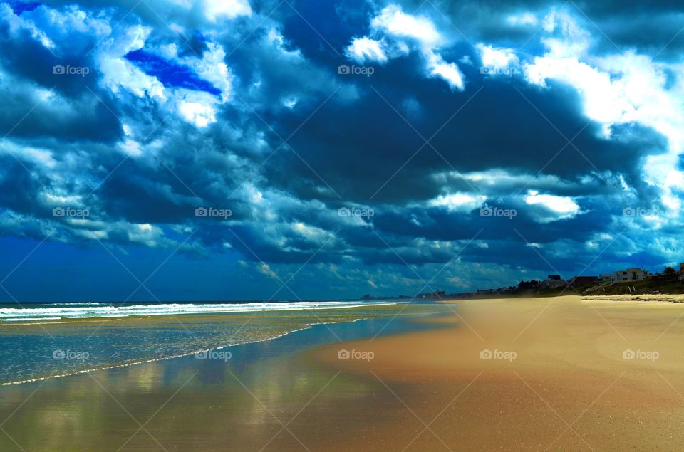 storm clouds over sea