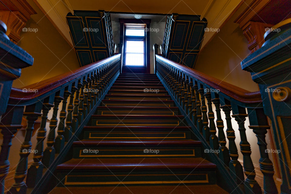 Stairs in the Ohio State Reformatory where the movie Shawshank Redemption was filmed