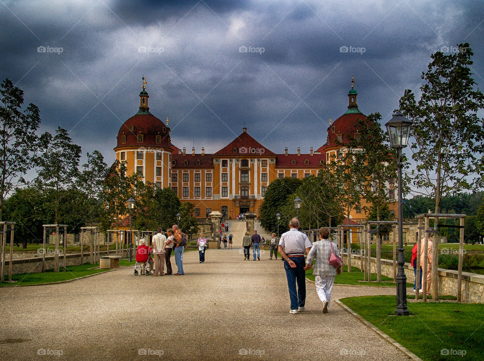 the famous castle "moritzburg" close to dresden