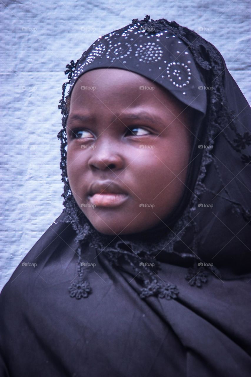 this is a beautiful black African Muslim girl with potential