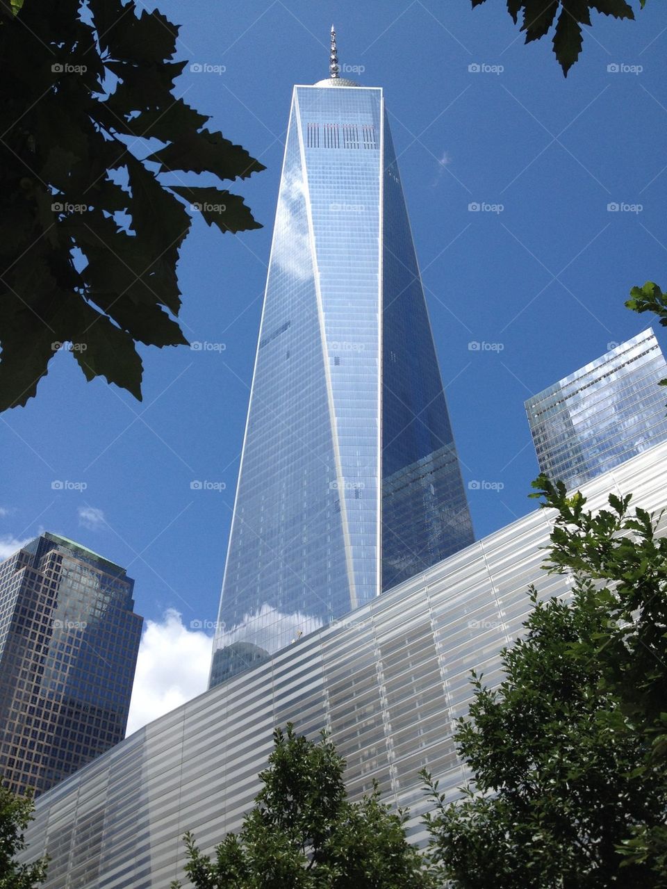 Under the FREEDOM TOWER . The highest skyscraper in Ground zero,New York 