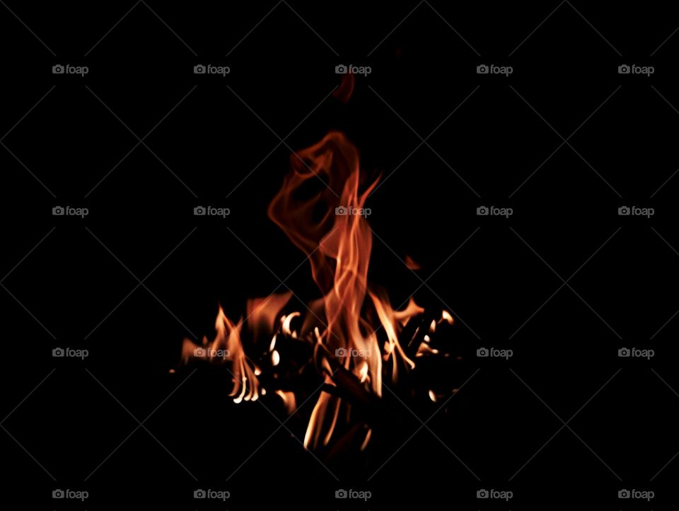 burning flames :- warm