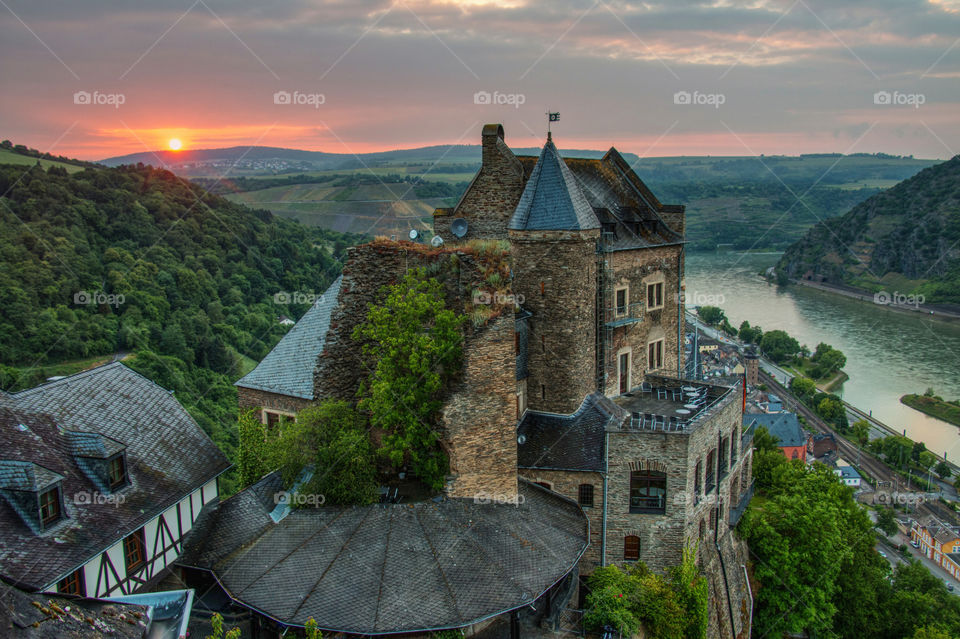 Sunset at the castle