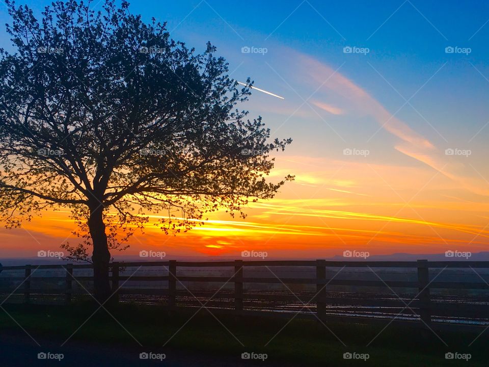 Sunrise over the Cheshire plains