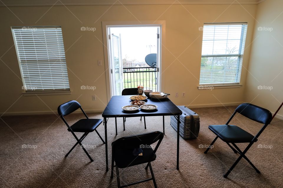 Lunch table in the apartment 