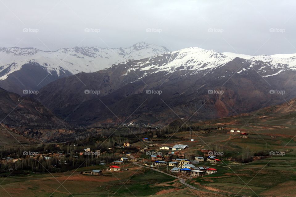 A village in Alamout, Qazvin, Iran, from top