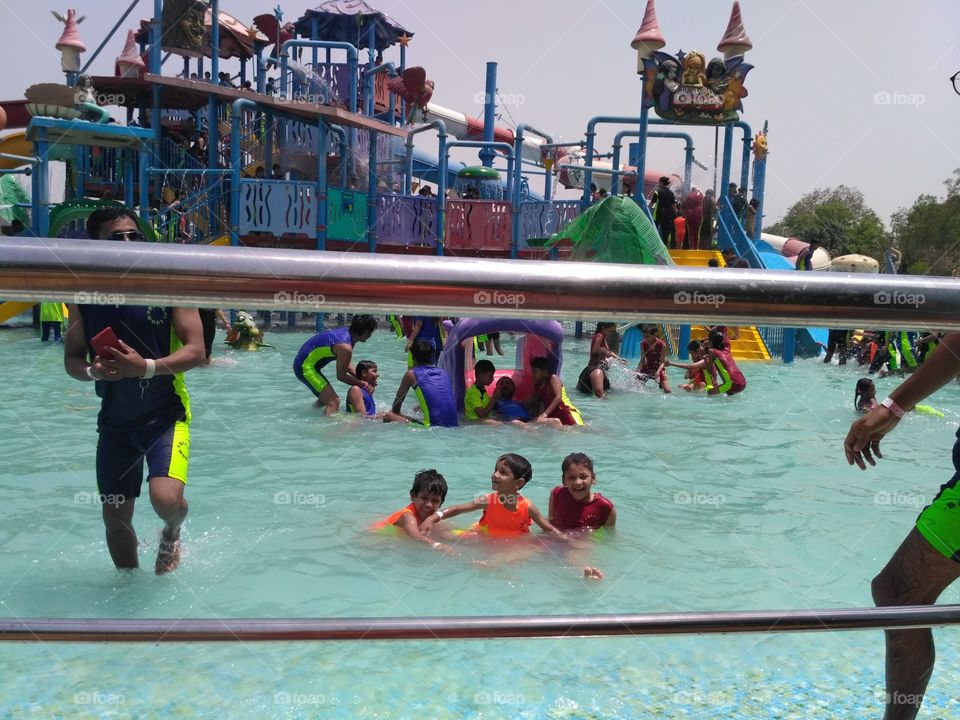 Kids in water