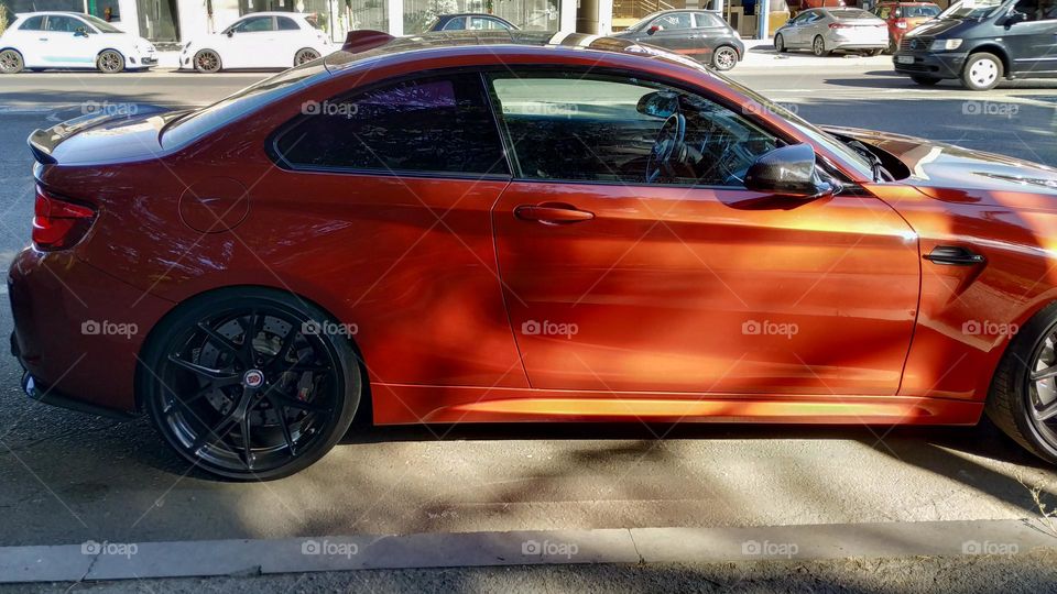 fall colored bmw m2