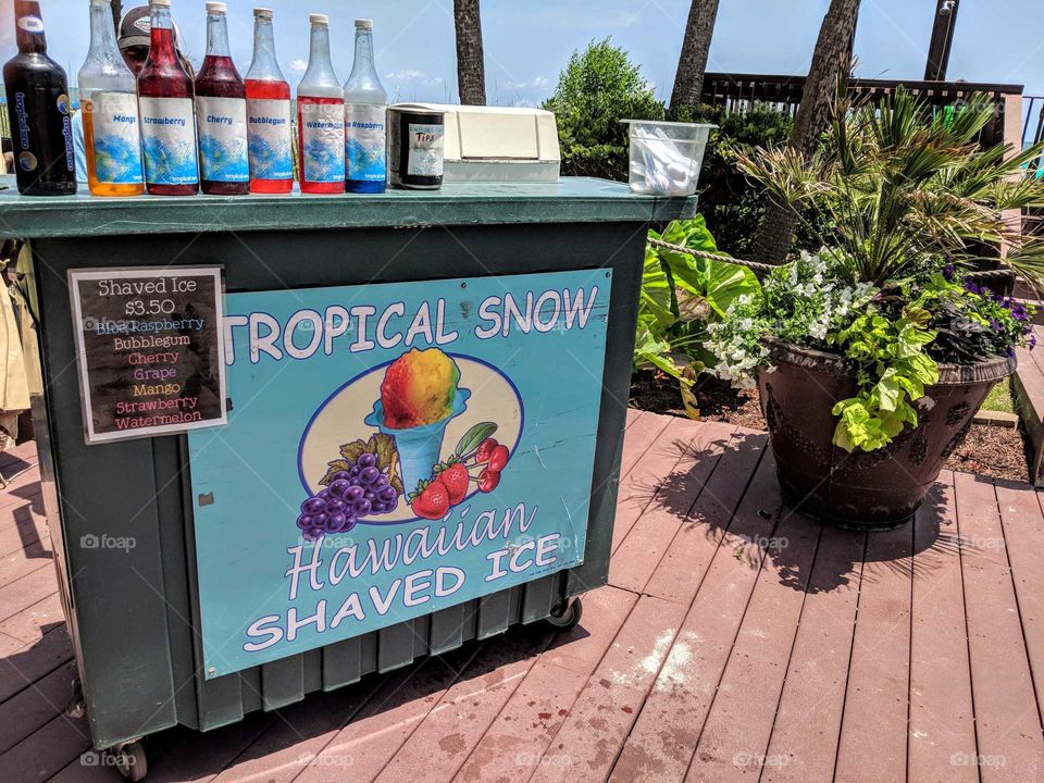beach shaved ice
