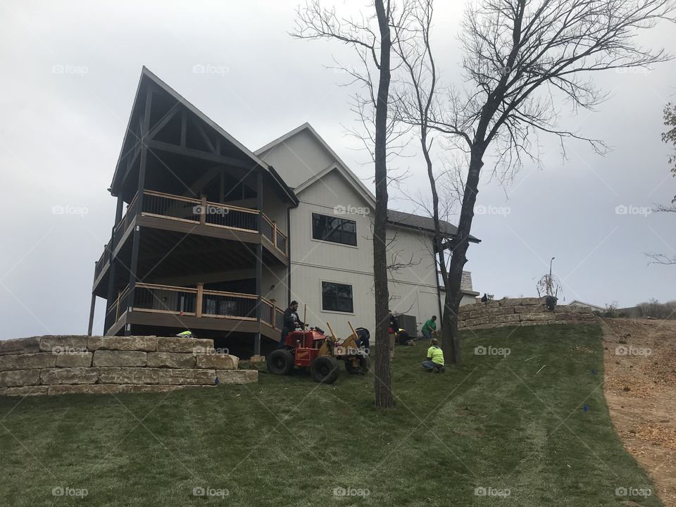 New home Sod installation 