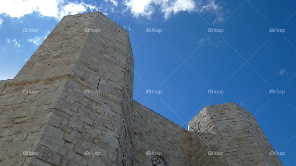 blue sky over Castel del monte