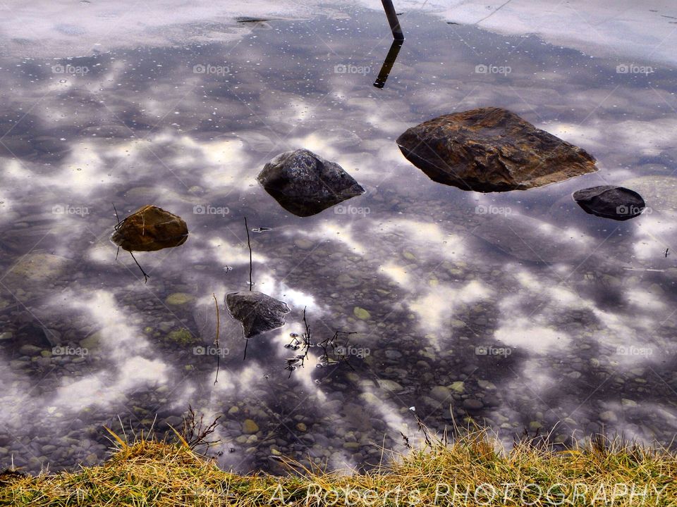 Sunlight reflected on river