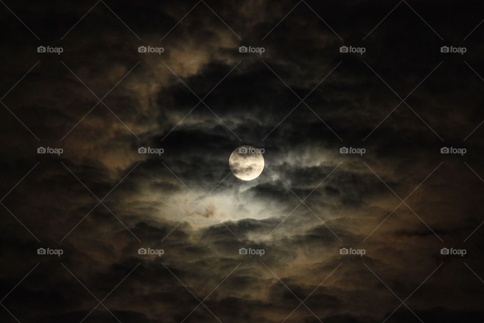 Cloud covered Moon 